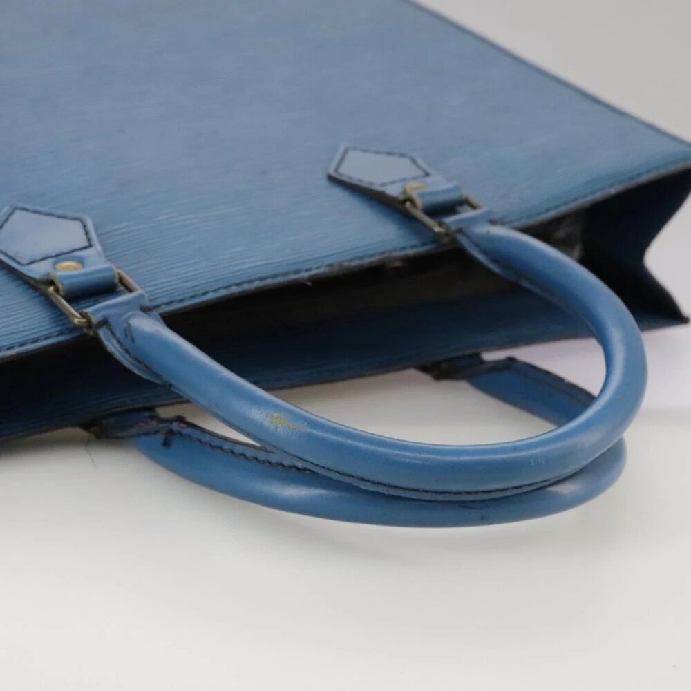 LOUIS VUITTON Epi Sac Plat Hand Bag Blue LV - Picture 7 of 14